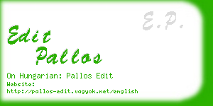 edit pallos business card